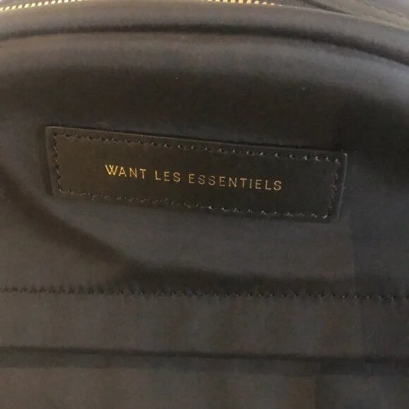 WANT Les Essentiels Piper Black Nylon and Jet Black Leather Backpack main image 4
